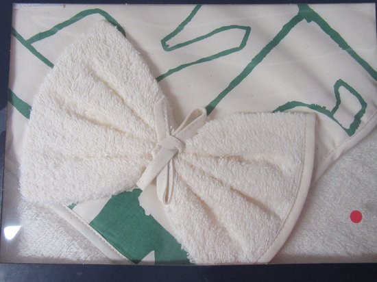 Plum Plum Babygood - Badcape + washandje - beige / groen van Plum