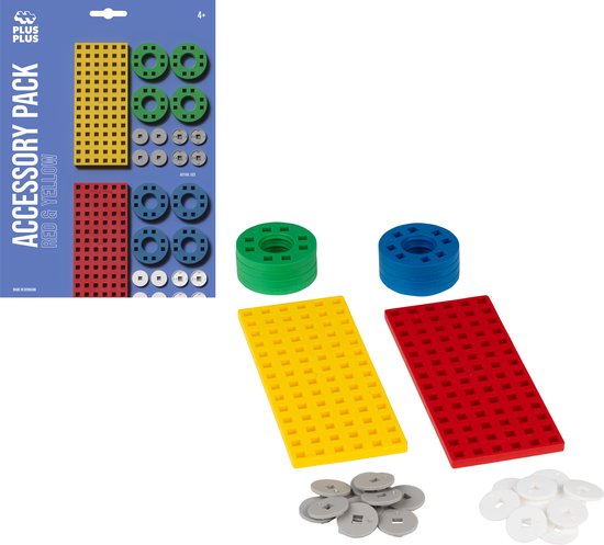 Plus-Plus - Accessoires Pack Rood/Geel - Constructiespeelgoed - Bouwspeelgoed - Vanaf 4 Jaar van Plus-Plus