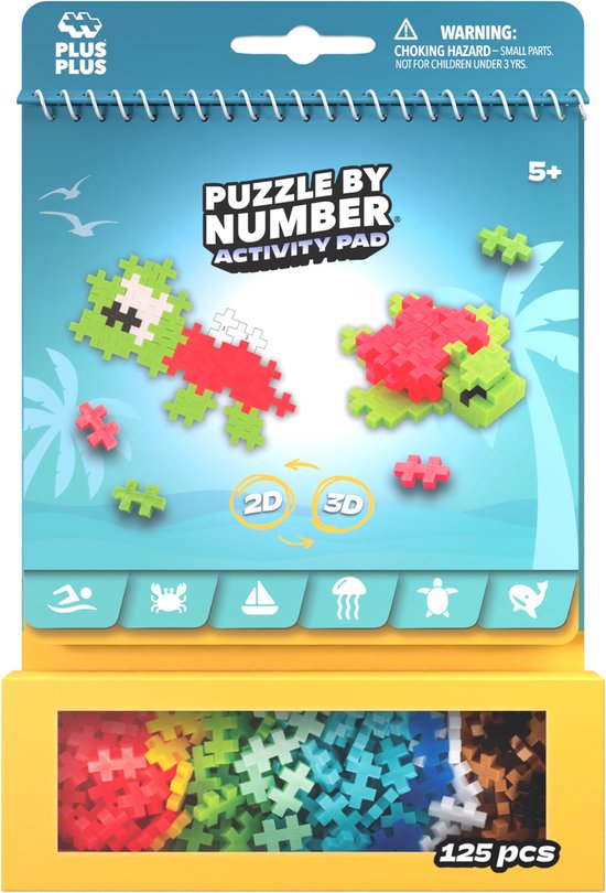 Plus-Plus Activity Pad – Oceaan - 3991 - Bouwspeelgoed - Constructiespeelgoed - Set met bouwstenen - Vanaf 5 jaar van Plus-Plus