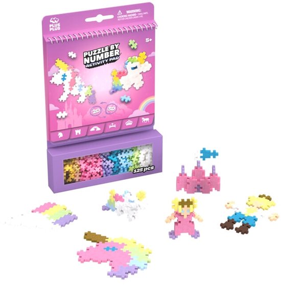 Plus-Plus Activity Pad - Puzzle by Number - Fairy Tale - 3988 - Bouwspeelgoed en puzzel - Constructiespeelgoed - Set met bouwstenen - Vanaf 5 jaar van Plus-Plus