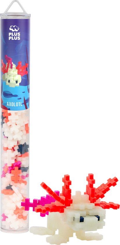 Plus-Plus - Animal Tube - Axolotl - Constructiespeelgoed - Set Met Bouwstenen - 100 Delige Bouwset - Bouwspeelgoed - Vanaf 3 Jaar van Plus-Plus