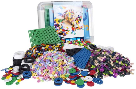 Plus-Plus Basic Opbergbox 4000 delige bouwset - 3903 - Bouwspeelgoed - Constructiespeelgoed - Set met bouwstenen - Vanaf 5 jaar van Plus-Plus