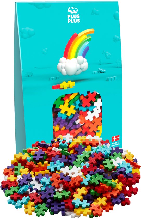 Plus-Plus Basic Regenboog 300 delige bouwset - 3977 - Bouwspeelgoed - Constructiespeelgoed - Set met bouwstenen - Vanaf 5 jaar van Plus-Plus