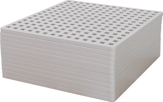 Plus-Plus Basisplaten 12 stuks - Grijs van Plus-Plus