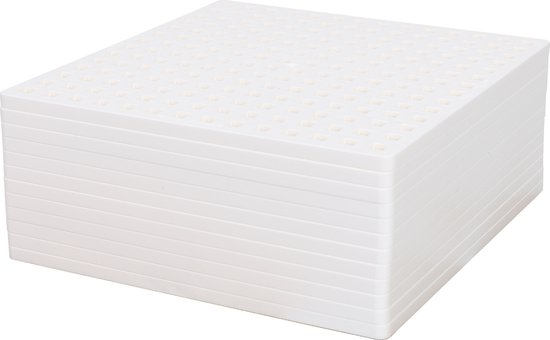 Plus-Plus Basisplaten 12 stuks - Wit van Merkloos