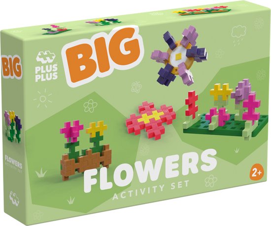 Plus-Plus BIG Activity Flowers / Bloemen – 4355 – Bouwspeelgoed – Constructiespeelgoed – Set met bouwstenen – Vanaf 2 jaar van Plus-Plus