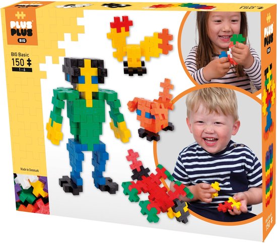 Plus-Plus - BIG Basic - Constructiespeelgoed - Set Met Bouwstenen - 150 Delige Bouwset - Bouwspeelgoed - Vanaf 3 Jaar van Plus-Plus