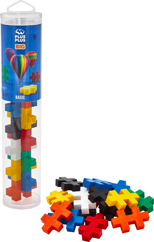 Plus-Plus - BIG Basic Tube - Constructiespeelgoed - Set Met Bouwstenen - 15 Delige Bouwset - Bouwspeelgoed - Vanaf 3 Jaar van Plus-Plus