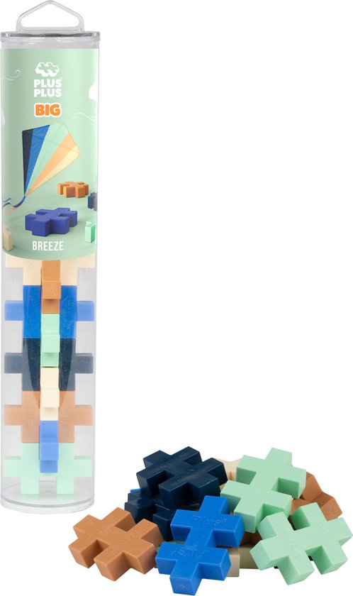 Plus-Plus - BIG Breeze Tube - Constructiespeelgoed - Set Met Bouwstenen - 15 Delige Bouwset - Bouwspeelgoed - Vanaf 3 Jaar van Plus-Plus