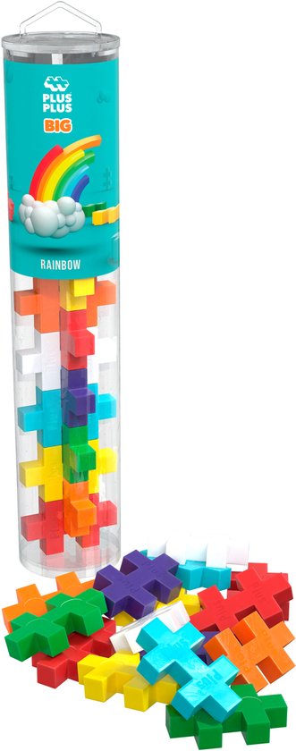 Plus-Plus BIG Rainbow – 15 delige bouwset – 4353 – Bouwspeelgoed – Constructiespeelgoed – Set met bouwstenen – Vanaf 1 jaar van Merkloos