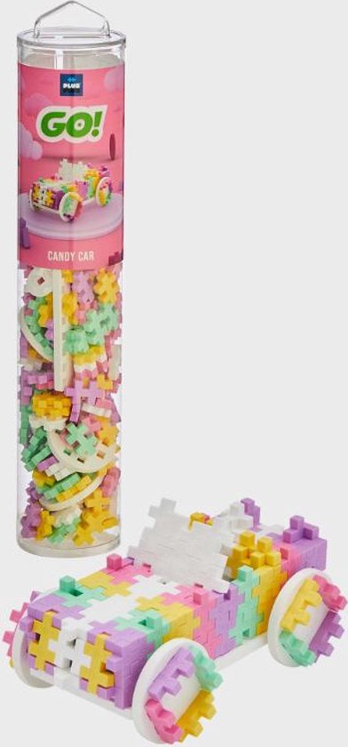 Plus-Plus - Color Cars Candy Tube - Constructiespeelgoed - Set Met Bouwstenen - 200 Delige Bouwset - Bouwspeelgoed - Vanaf 3 Jaar van Plus-Plus