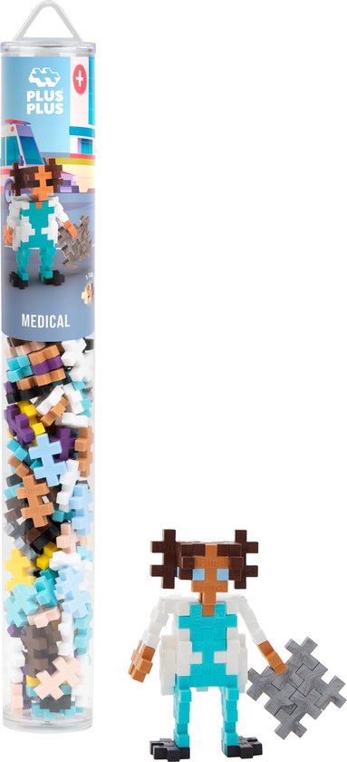 Plus-Plus - Dokter Tube - Constructiespeelgoed - Set Met Bouwstenen - 100 Delige Bouwset - Bouwspeelgoed - Vanaf 3 Jaar van Plus-Plus