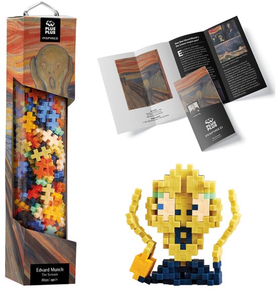 Plus-Plus Inspired - Edvard Munch - The Scream - 4333 - Bouwspeelgoed kunstwerk - Constructiespeelgoed - Set met 350 bouwstenen - Vanaf 7 jaar van Plus-Plus