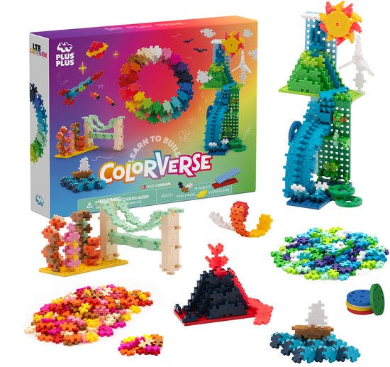 Plus-Plus Learn to Build Colorverse Super set - 3972 - Bouwspeelgoed - Constructiespeelgoed - Set met 1000 bouwstenen - Vanaf 5 jaar van Plus-Plus
