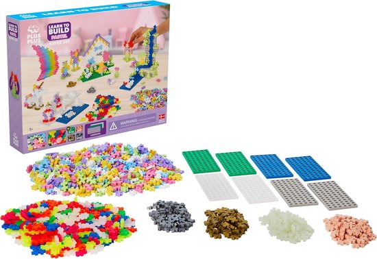 Plus-Plus Learn to Build pastel 1200 delige bouwset - 3812 - Bouwspeelgoed - Constructiespeelgoed - Set met bouwstenen - Vanaf 5 jaar van Plus-Plus