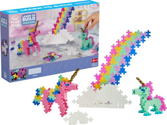 Plus-Plus - Learn to Build - Unicorns - Constructiespeelgoed - Set Met Bouwstenen - 275 Delige Bouwset - Bouwspeelgoed - Vanaf 5 Jaar van Plus-Plus