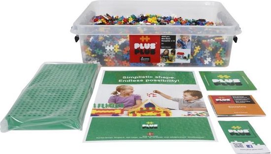 Plus Plus - Mini Basic - 4000 pc + 12 Baseplates (3388) van Plus-Plus