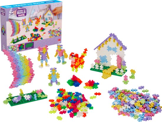 Plus-Plus Mini Pastel Learn to Build - 600 stuks van Plus-Plus