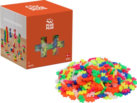 Plus-Plus - Neon Colormix - Constructiespeelgoed - Set Met Bouwstenen - 600 Delige Bouwset - Bouwspeelgoed - Vanaf 3 Jaar van Plus-Plus
