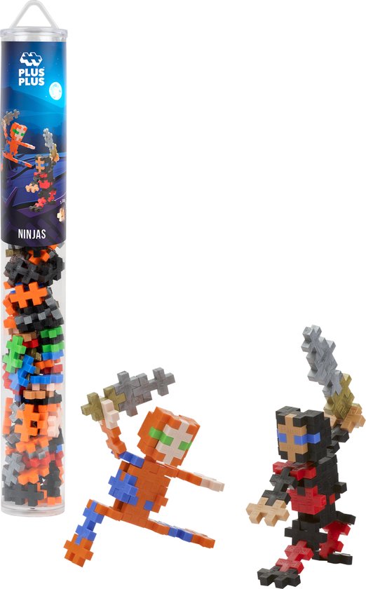 Plus-Plus Ninjas 100 delige bouwset Tube - 4307 - Bouwspeelgoed - Constructiespeelgoed - Set met bouwstenen - Vanaf 5 jaar van Plus-Plus