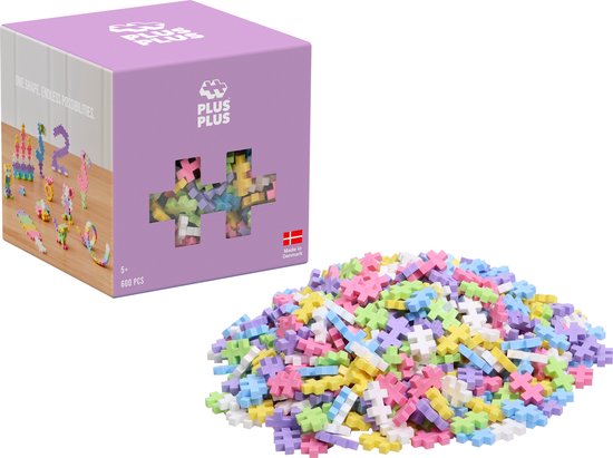 Plus-Plus - Pastel Colormix - Constructiespeelgoed - Set Met Bouwstenen - 600 Delige Bouwset - Bouwspeelgoed - Vanaf 5 Jaar van Plus-Plus