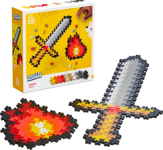 Plus-Plus - Puzzle By Number - Adventure - Constructiespeelgoed - Set Met Bouwstenen - 250 Delige Bouwset - Bouwspeelgoed - Vanaf 5 Jaar van Plus-Plus