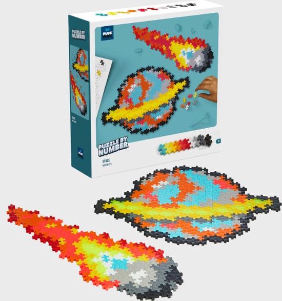 Plus-Plus - Puzzle By Number - Ruimte - Constructiespeelgoed - Set Met Bouwstenen - 500 Delige Bouwset - Bouwspeelgoed - Vanaf 5 Jaar van Plus-Plus