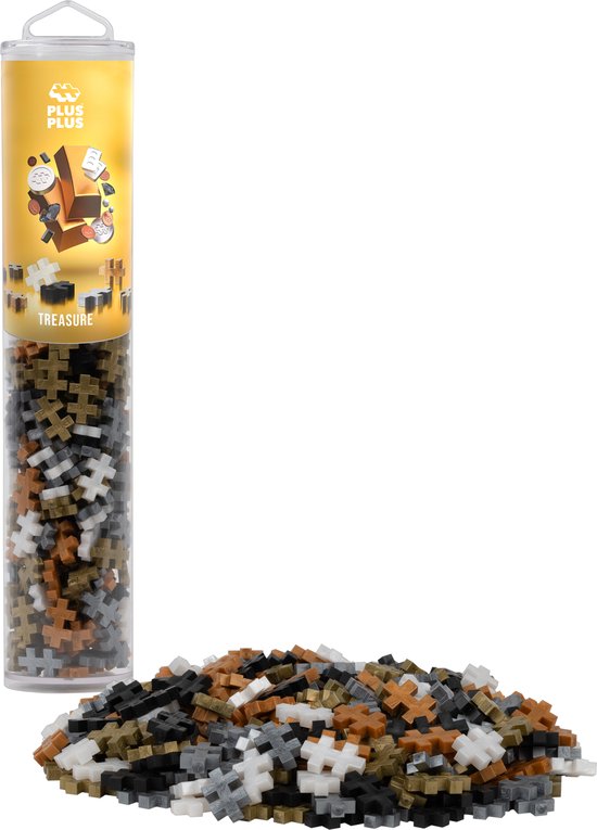 Plus-Plus Schat mix 240 delige bouwset Tube - 4319 - Bouwspeelgoed - Constructiespeelgoed - Set met bouwstenen - Vanaf 5 jaar van Merkloos
