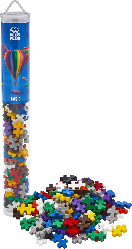Plus-Plus Tube Basic 100 delige bouwset - 4023 - Bouwspeelgoed - Constructiespeelgoed - Set met bouwstenen - Vanaf 5 jaar van Plus-Plus