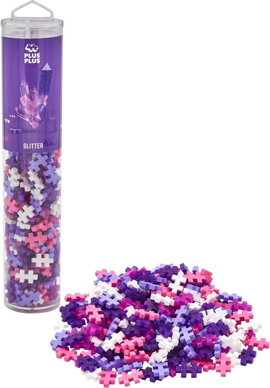 Plus-Plus Tube glitter 240 delige bouwset - 4243 - Bouwspeelgoed - Constructiespeelgoed - Set met bouwstenen - Vanaf 5 jaar van Plus-Plus
