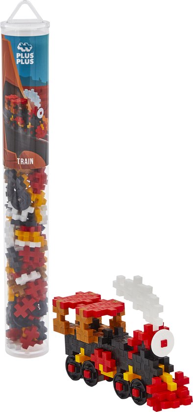 Plus-Plus Tube trein 100 delige bouwset - 4285 - Bouwspeelgoed - Constructiespeelgoed - Set met bouwstenen - Vanaf 5 jaar van Plus-Plus