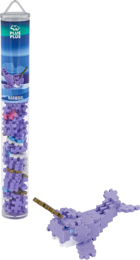Plus-Plus Tube walvis 100 delige bouwset - 4239 - Bouwspeelgoed - Constructiespeelgoed - Set met bouwstenen - Vanaf 5 jaar van Plus-Plus