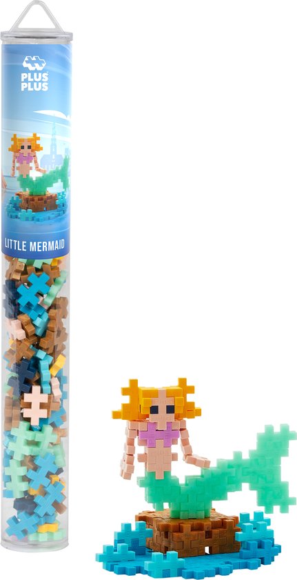 Plus-Plus Tube zeemeermin 100 delige bouwset - 4313 - Bouwspeelgoed - Constructiespeelgoed - Set met bouwstenen - Vanaf 5 jaar van Plus-Plus
