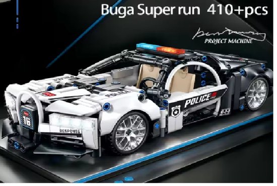 Politie raceauto - LEGO Technic compatibel - racecar - 410pcs van Merkloos