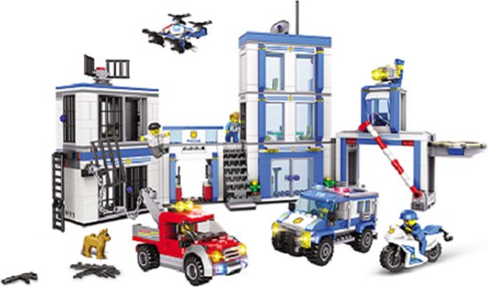 Politiebureau - Bouwset - City Storm Action - Compatible met bekende merken - Giftbox van City Storm Action