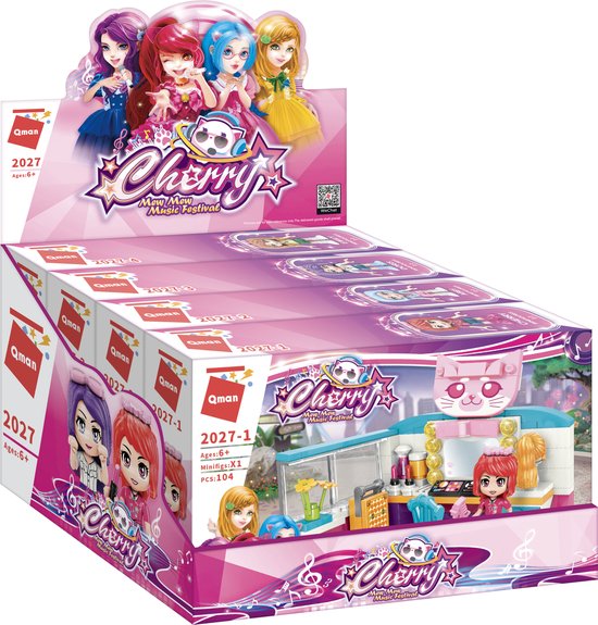 Qman 2027 - Cherry Serie - Mew Mew Music Festival - 4er Set van Qman