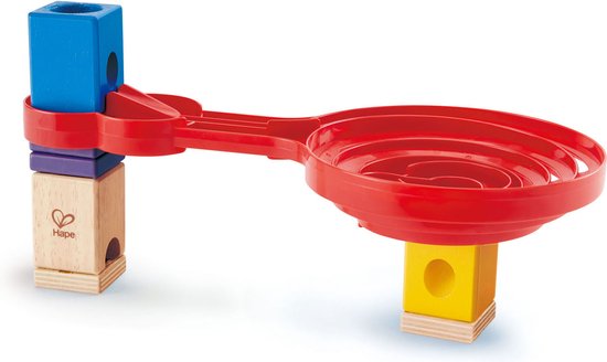 Quadrilla Double-Sided Spiral Twist Knikkerbaan. 9dlg. van Hape