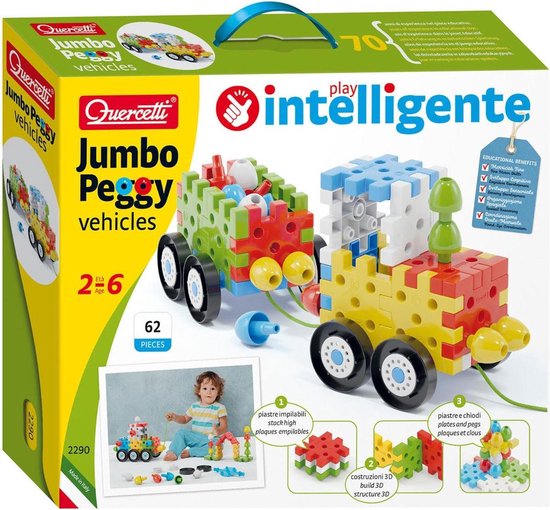 Quercetti Bouwpakket Voertuig Jumbo Peggy Junior 62-delig van Quercetti