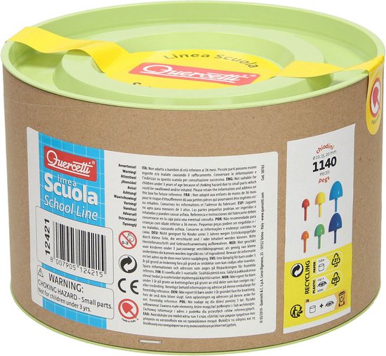 Quercetti Insteek Mozaïek Pins Navulbox Gemixt van Quercetti