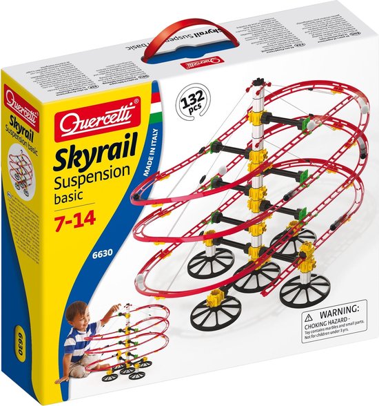 Quercetti Knikkerbaan Skyrail Suspension 132-delig van Quercetti