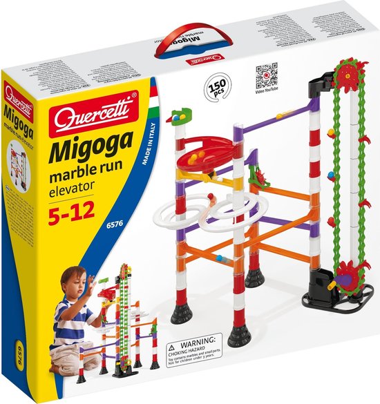 Quercetti Migoga Knikkerbaan met Lift - 150-delig van Quercetti
