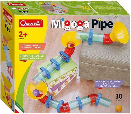 Quercetti Migoga Pipe Knikkerbaan, 30dlg. van Quercetti