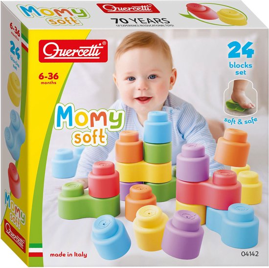 Quercetti Momy Soft Bouwblokken, 24dlg. van Quercetti