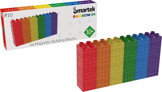 Rainbow 24 - #10 - Smartek Toys - Magnetische Bouwblokken van Smartek Toys