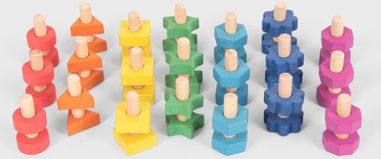 Regenboog Houten Moeren & Bouten - Pk21 van TickiT