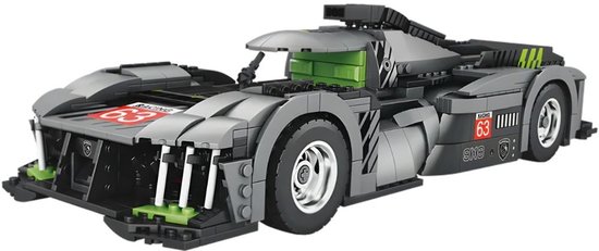 Reobrix 11031 Peugeot 9X8 Speed auto bouwset | City Racer champions adventure modelbouw | Technische educatief speelgoed volwassenen & kinderen | DIY classic hybrate creator auto 1:12 decoratie geschikt voor lego | Bouwdoos met 1338 bouwstenen van Reobrix
