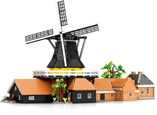 Reobrix 55019 Windmolen mega bouwset | Nederlands icons modelbouw | Creator expert architecture bouwpakket | Technische speelgoed ideas voor volwassenen & kinderen | Bloemen park molen van Twente | Souvenirs holland | Geschikt voor Lego | 4801 bloks van Merkloos
