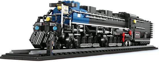 Reobrix 66805 Big Boy Stoomtrein mega bouwset | Locomotief trein miniatuur modelbouw | Technische educatief creator speelgoed ideas bouwpakketten voor expert volwassenen & kinderen | Niet geschikt voor Lego rails | Bouwdoos met 2947 bouwstenen van Merkloos
