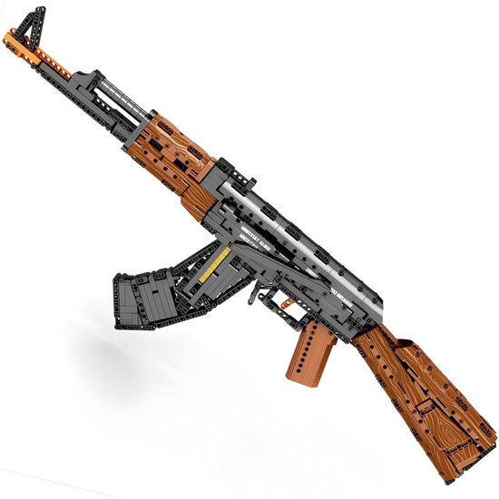 Reobrix 7 7005 AK-47 Assault Rifle bouwset | WW2 army ops pistool modelbouw | Creator classic battlefield guns bouwpakket | Technische Educatief militair & leger speelgoed voor volwassenen | Geschikt voor Lego technic | Bouwdoos met 1238 bouwstenen van Merkloos