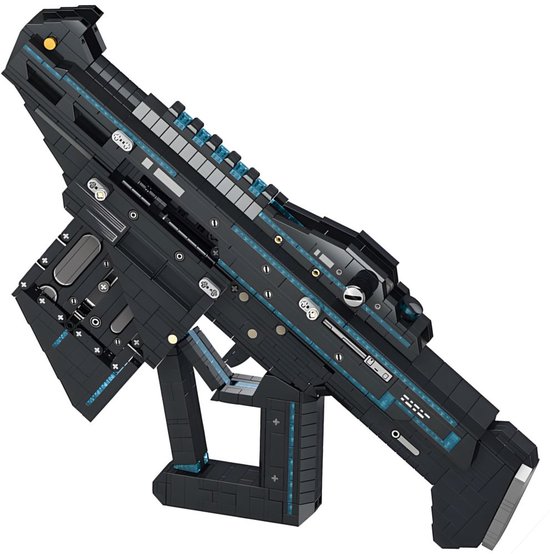 Reobrix 7 7007 Modern black warfare gun bouwset | WW2 army ops pistool modelbouw | Creator battlefield guns bouwpakket | Technische Educatief militair & leger speelgoed voor volwassenen | Geschikt voor Lego technic | Bouwdoos met 150 3 bouwstenen van Merkloos